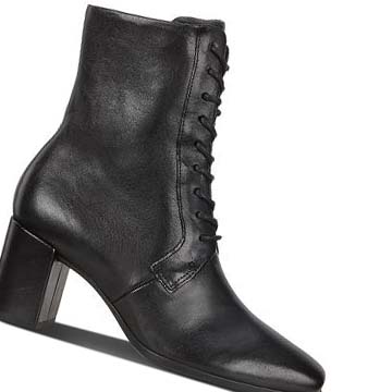 Women's Ecco Shape 60 Squared Lace-up Boots Black | USA 33YXF